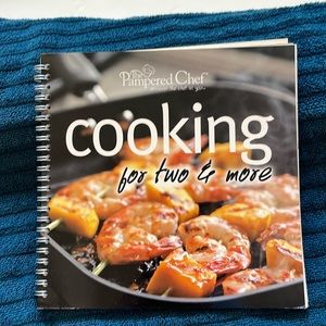 The Pampered Chef Cooking for two or more cookbook.